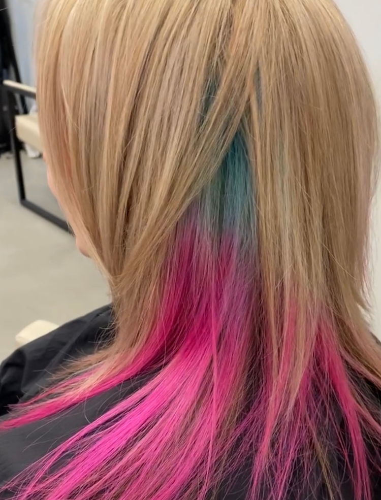 Bold pink colour result